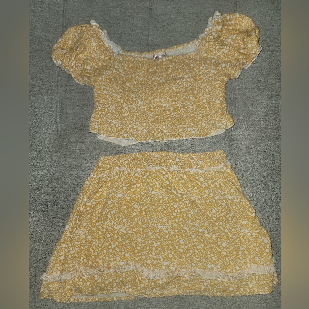 2 piece girls dress and blouse